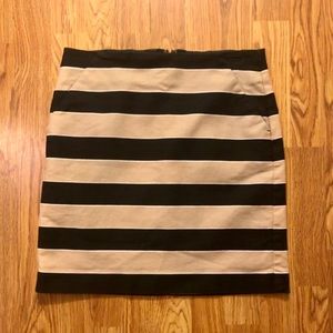 Black & Tan Striped Skirt